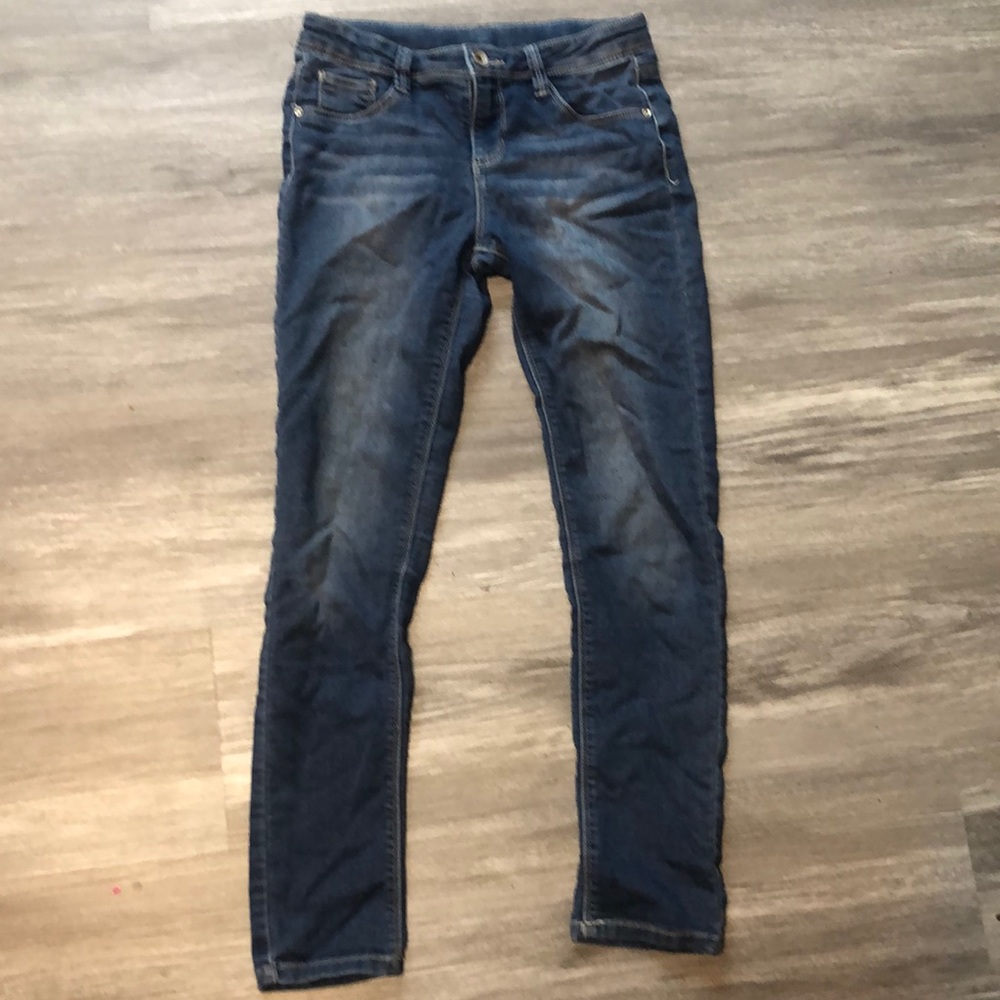 Girls blue Knit Denim Jeans